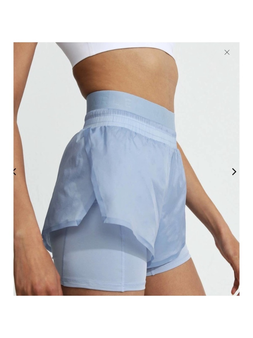 Varley Athletic High Rise Layered Fresno Short Zen Blue Size XS
